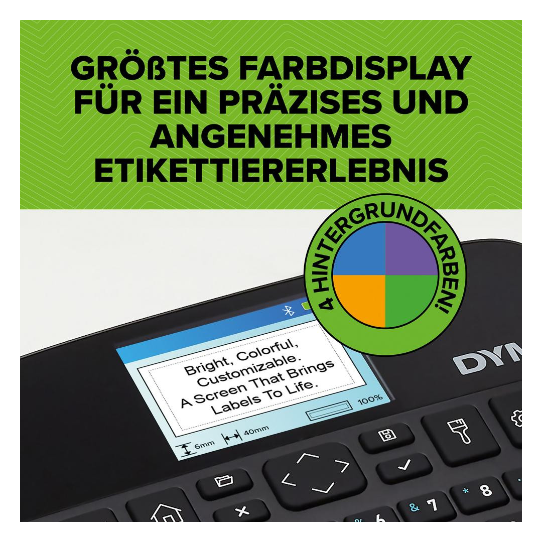 Bild DYMO LabelManager Exectiv 640 CB D1-Bänd er bis 24mm mit links Io.-Akku, Bluetooth-4