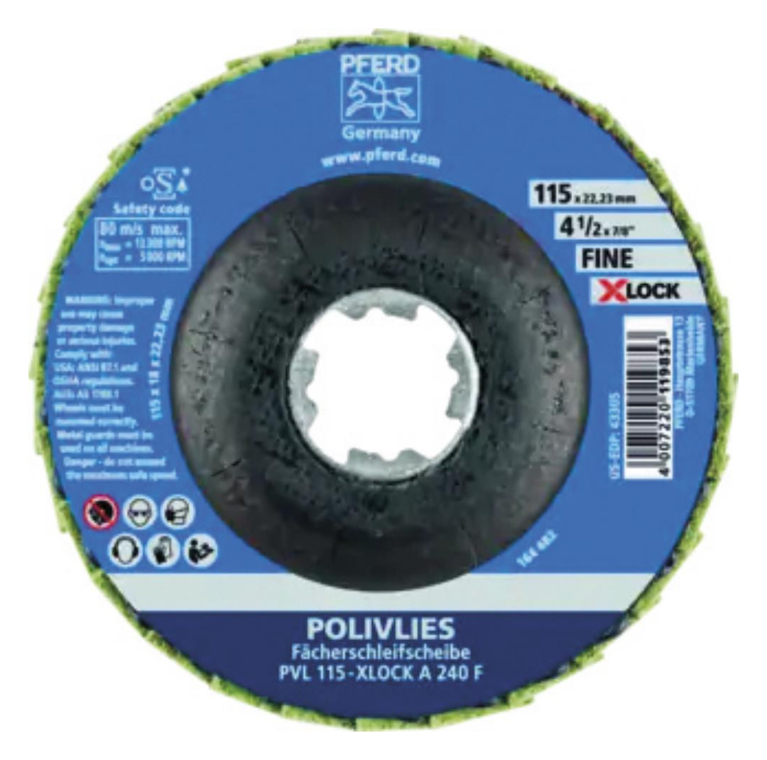 Bild Polivliesscheibe X-LOCK PVL A 115mm 240 fein Pferd-0
