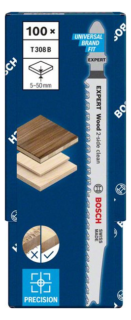 Bild Stichsägeblatt a100 Stück T 308 B Bosch-1
