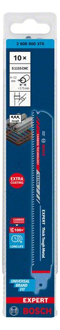 Bild Säbelsägeblatt EXPERT S 1155 CHC Bosch VE à 10 Stück Thick Tough Metal-1