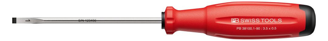Bild Schraubendreher Schlitz 3,5x0,5x 90mm Sw issGrip EVO PB Swiss-0