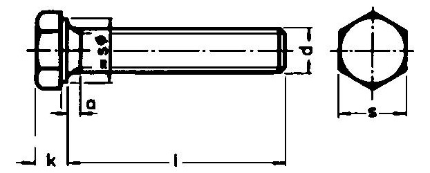 Bild Sechskantschraube DIN 933 M12x 35 A2 - E-NORMpro-1