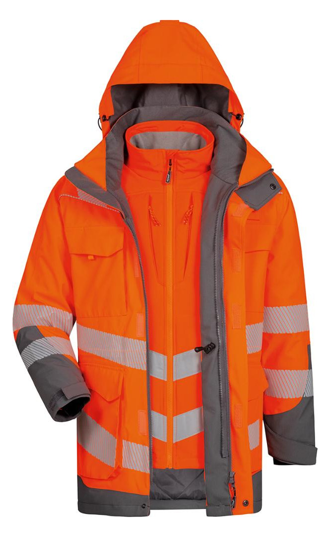 Bild Warnschutzparka Herwin orange/grau Gr. 3X L - n.a.-4
