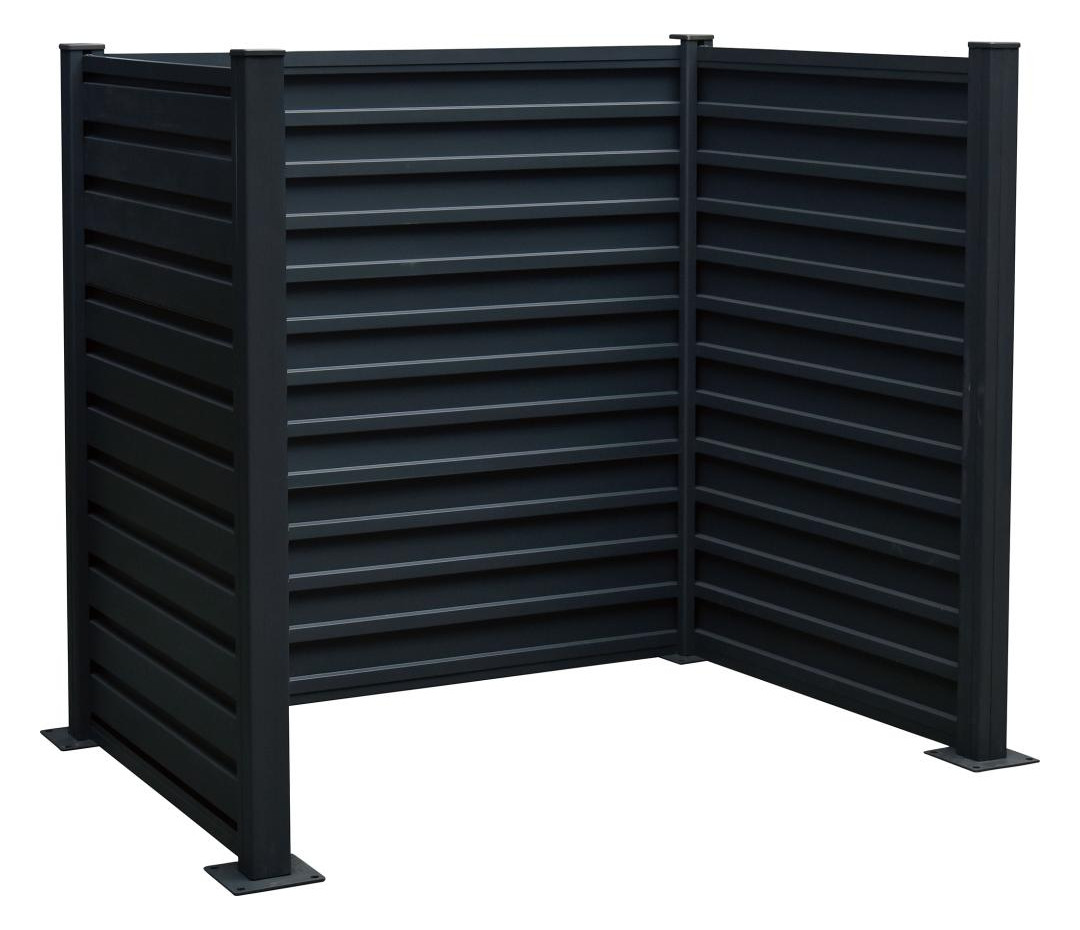 Bild Mülltonnen-Einfassung Stah für 2 x 240 i ter 150 x 115 x 122 cm - n.a.-0