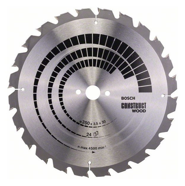 Bild HM-Kreissägeblatt Nagelf. 350x3,5/2,5x30 24Z HB Bos VE à 1 Stück Construct Wood - BOSCH-0