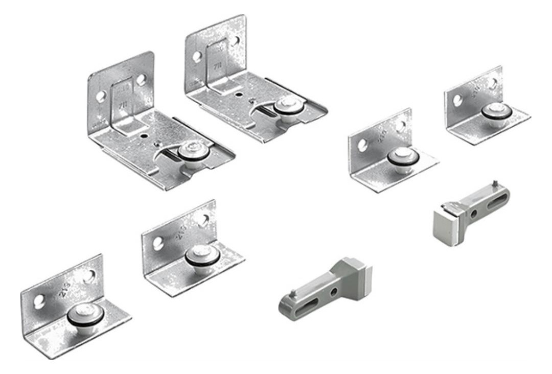 Bild MB-Türführungsset, unten, einliegend, 25kg STB 11 45080 - Hettich-1