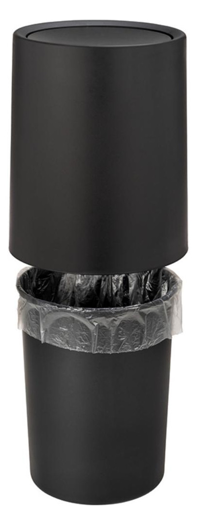 Bild Schwingdeckeleimer Atri 6 L, schwarz - WENKO-0