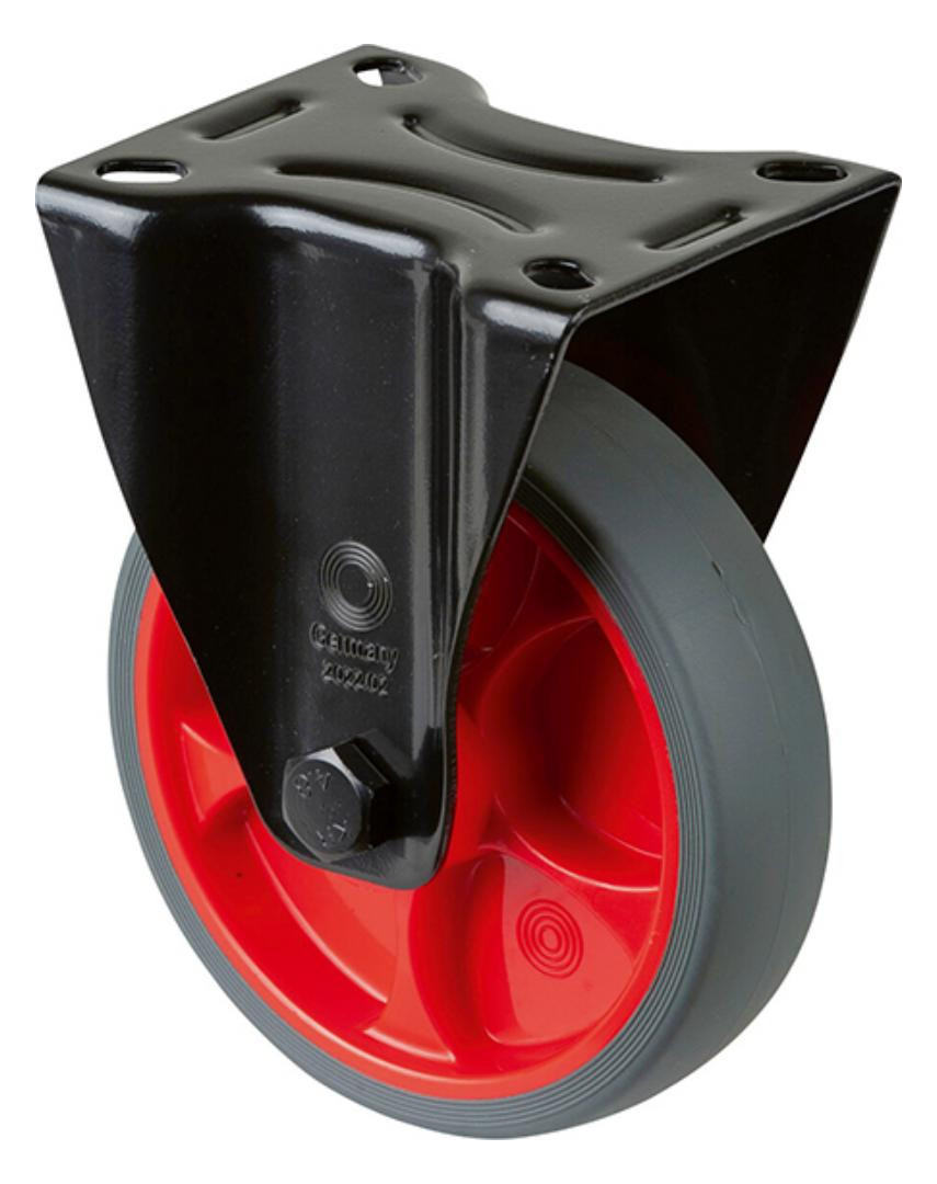 Bild Bockrolle L810.B44.126.03 Ø 125mm,B 32mm ,120kg mit Anschraubplatte,grau - n.a.-0