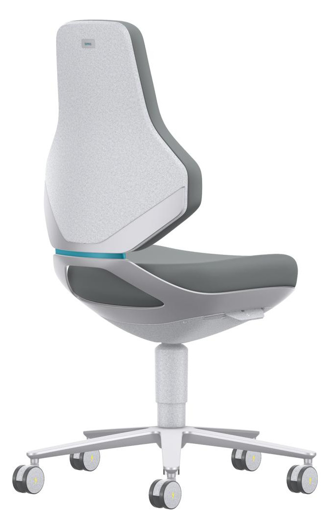Bild Bimos Arbeitsstuhl Texon 2 weiß-meliert ESD Sitzhöhe 450-620 mm-1