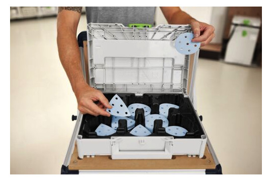 Schleifmittel-Systainer³ SYS-STF D90/V93 GR-Set Granat - Festool - 2