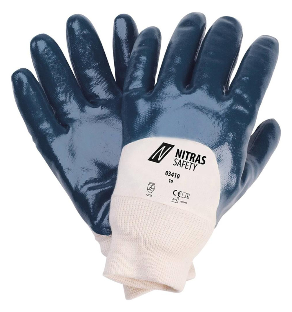 Bild Nitrilhandschuh,blau, Bund,teilbeschicht et, Gr. 8 - Neutral-0