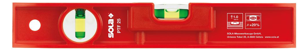 Bild Torpedo-Wasserwaage 25cm Kunststoff - SOLA-0
