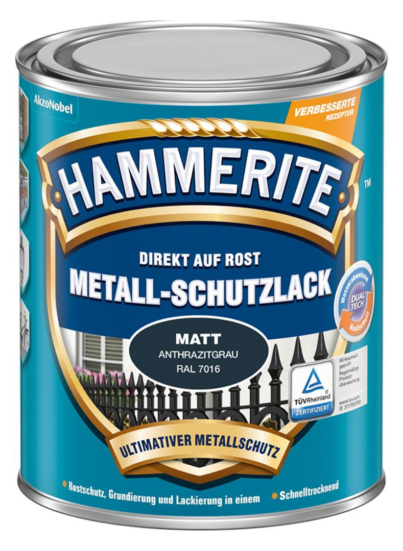Bild Hammerite Metallschutzlack 750 ml matt a nthrazitgrau-0