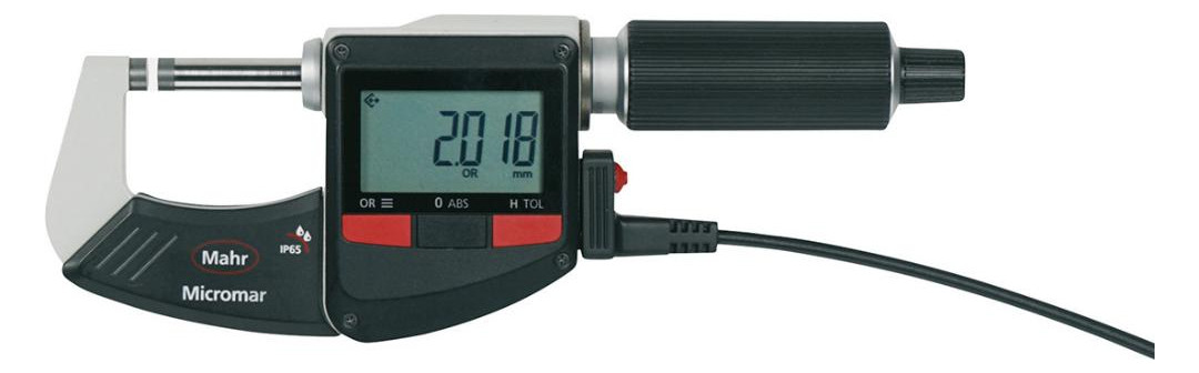 Bild digital -Bügelmessschraube MICROMAHR 40 EWR IP67 75-100 mm mit Daten MAHR-0