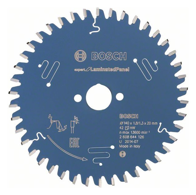 Bild HM-Kreissägeblatt 140x1,8/1,3x20 42Z WZ Bos VE à 1 Stück Expert für Laminated Pan - BOSCH-0