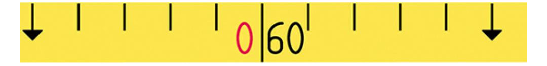 Bild Rahmenbandmaß Glasfaser 50mx13mm Maßanfa ng A Standard BMI-1