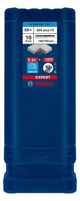 Bild Hammerbohrer EXPERT 10x100x165mm Bosch V E à 50 Stück SDS plus-7X-1