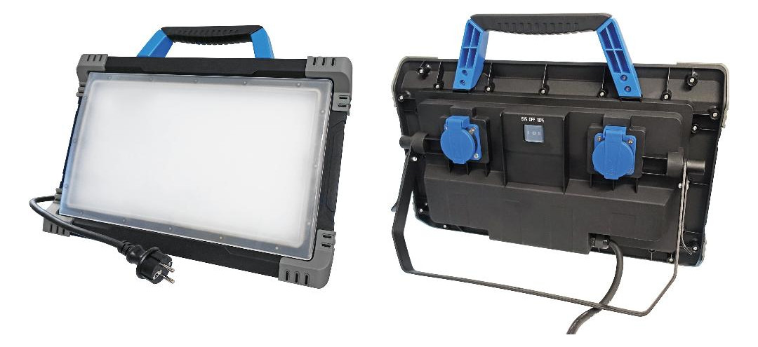 Bild LED Strahler 24W, mobil Optiline, IP 54 USB-Dose und SchukoDose - n.a.-3