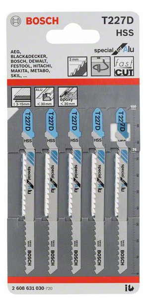 Bild Stichsägeblatt T 227 D Bosch VE à 5 Stück Special for Alu-1