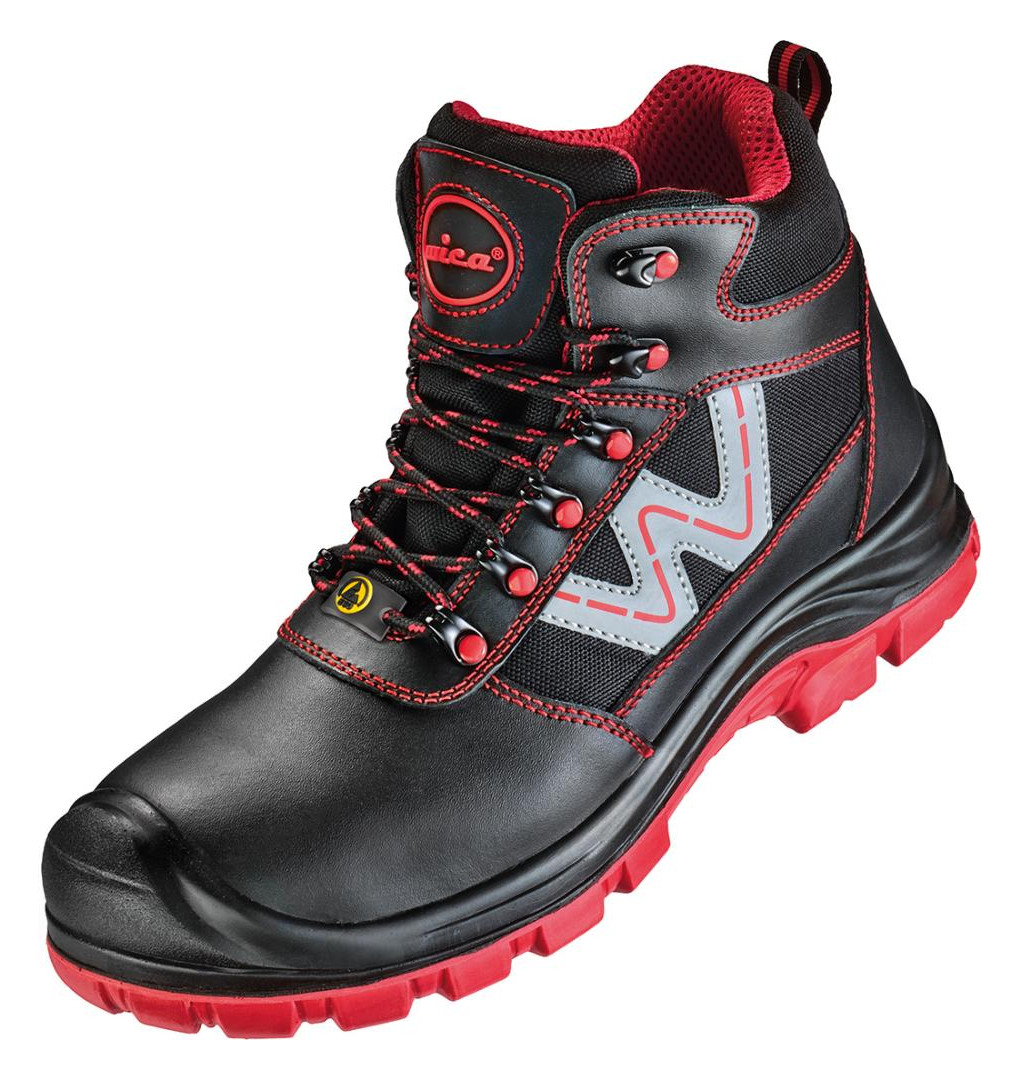 Bild Schnüstiefel CANELLI Schwarz/rot, S3 SR ESD Gr. 41 Wica-1