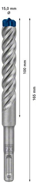 Bild Hammerbohrer EXPERT 15x100x165mm Bosch V E à 1 Stück SDS plus-7X-2