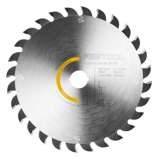 Bild Kreissägeblatt HW 168x1,8x20 W28 WOOD Universal - Festool-1
