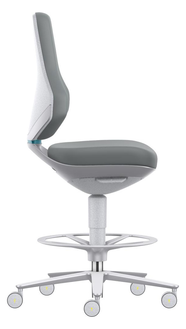 Bild Bimos Arbeitsstuhl Texon 4 weiß-meliert ESD Sitzhöhe 570-850 mm-0
