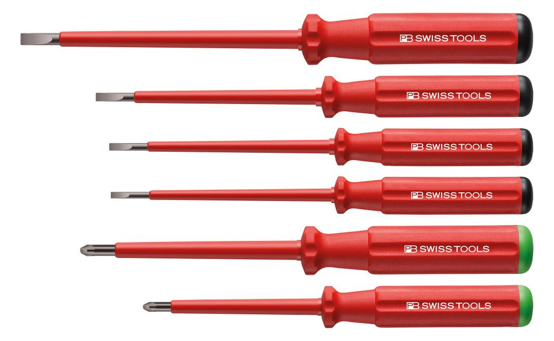 Bild Schraubendreher-Satz VDE 6-teilig Schlit z/PZ im Karton Classic PB Swiss Tools-0