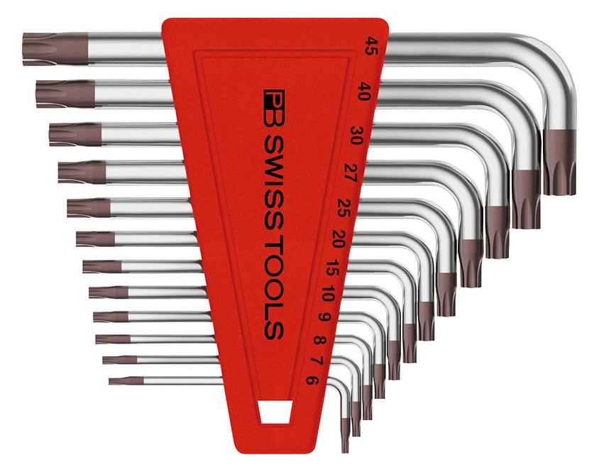 Bild Winkelschraubendreher- Satz im Kunststof fhalter 12-teilig T6-T45 PB Swiss Tools-0