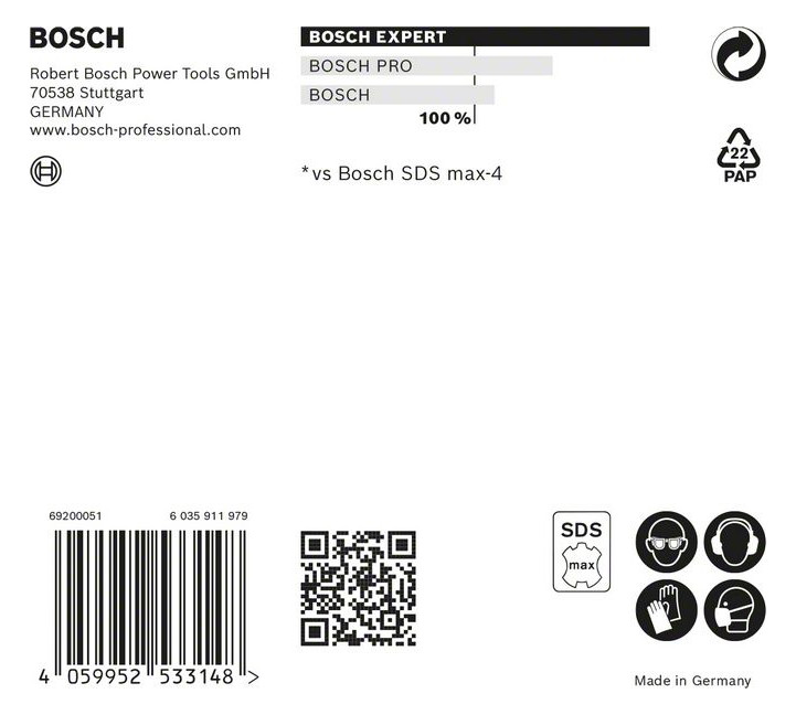 Bild Hammerbohrer EXPERT 25x200x320mm Bosch V E à 1 Stück SDS max-8X-1