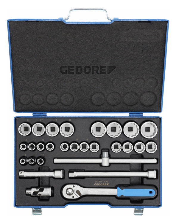 Bild Steckschlüssel-Garnitur 1/2"" D19VMU-10 28-teilig Gedore-1