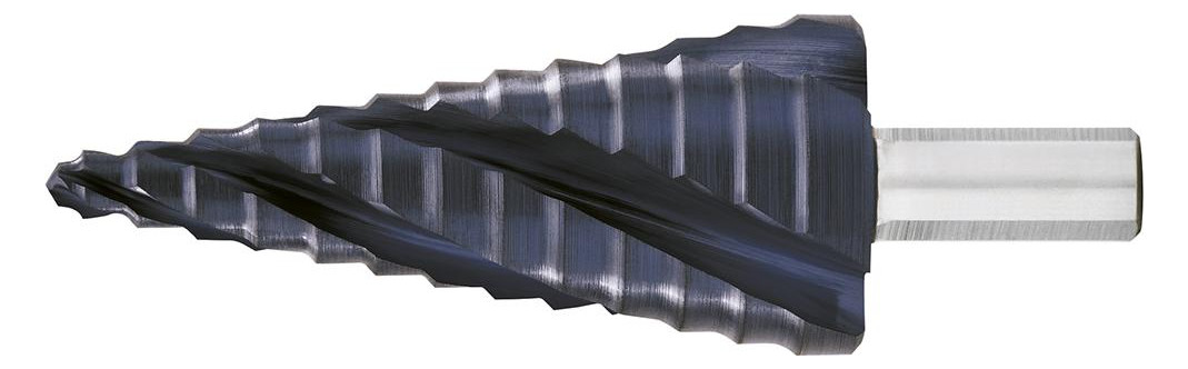 Bild Stufenbohrer HSS TiAlN 4-fach Spiralnute 4-12mm EXACT-0