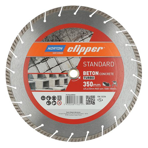 Bild Diamantscheibe Standard Beton Turbo Ø350 - Norton-0