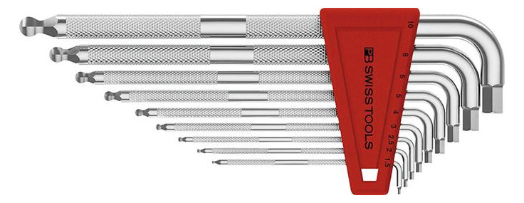 Bild Winkelschraubendreher- Satz im Kunststoffhalter 9-teilig 1,5-10mm SAFETY Kugelko - PB-0
