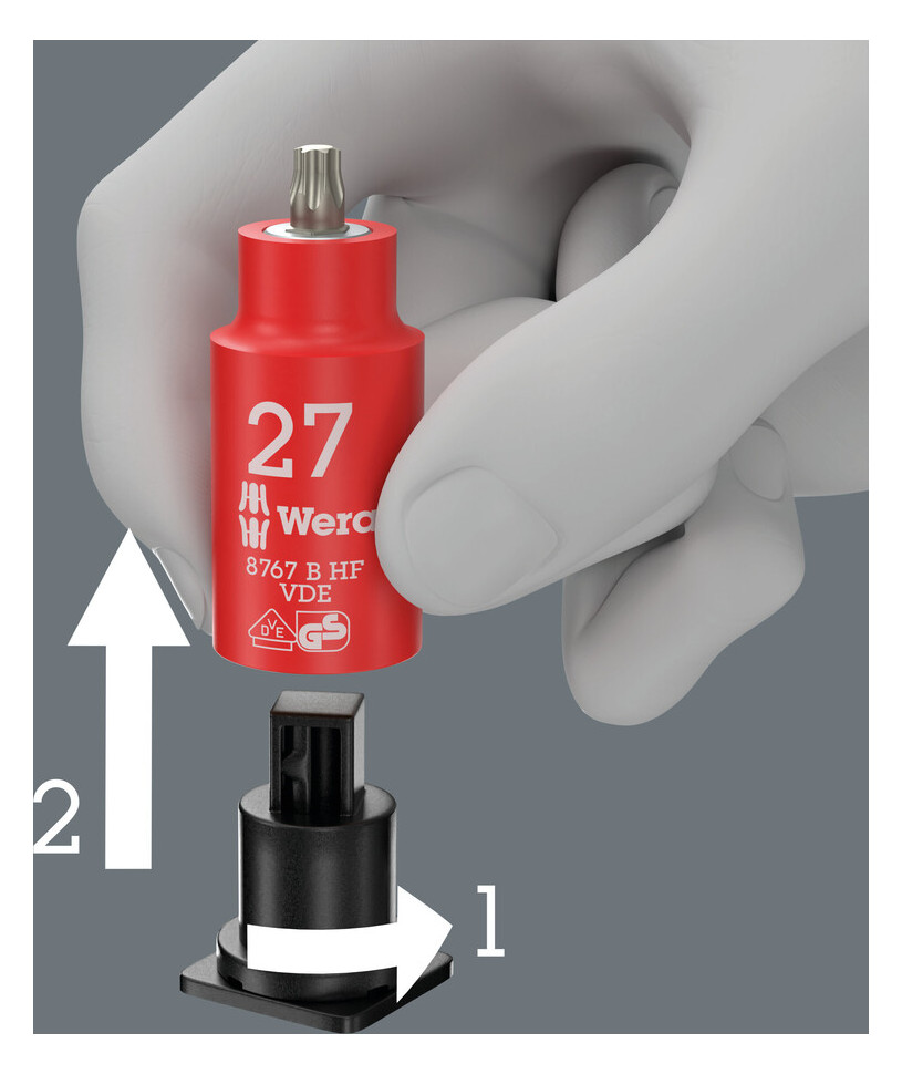 Bild Schraubendreher-Einsatz- Garnitur 3/8"" VDE T20-45 und I-6kt. 4-8 mm - Wera-8