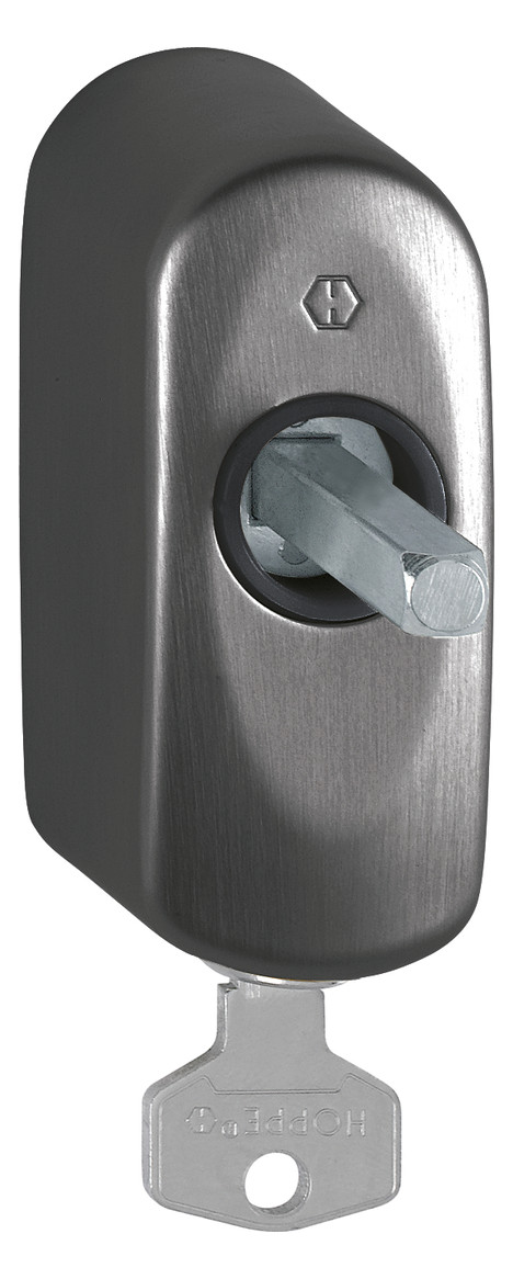 Bild Drehkipp- Fenstergriffrosette, abschließbar, MUS950S 100NM, verdeckt verschraubt, Vierkant 7, anthrazitfarben satiniert-Resista® - HOPPE-0