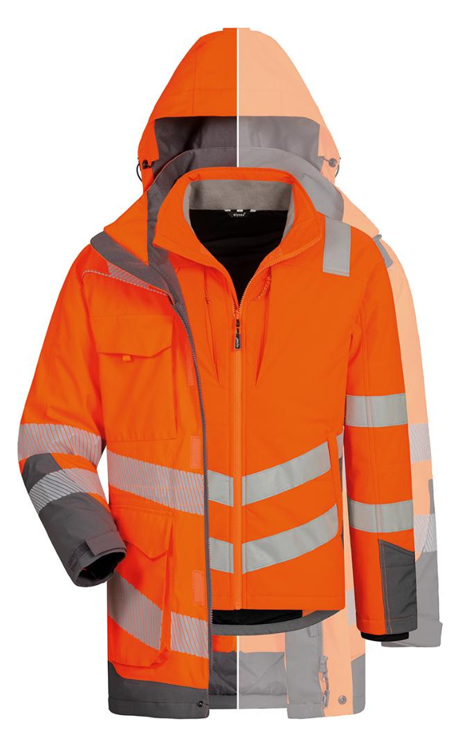 Bild Warnschutzparka Herwin orange/grau Gr. 3X L - n.a.-5