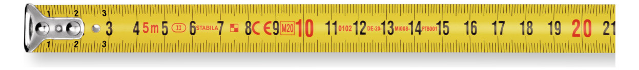 Bild Taschenbandmaß BM 100 8 m metrische Skala - STABILA-4