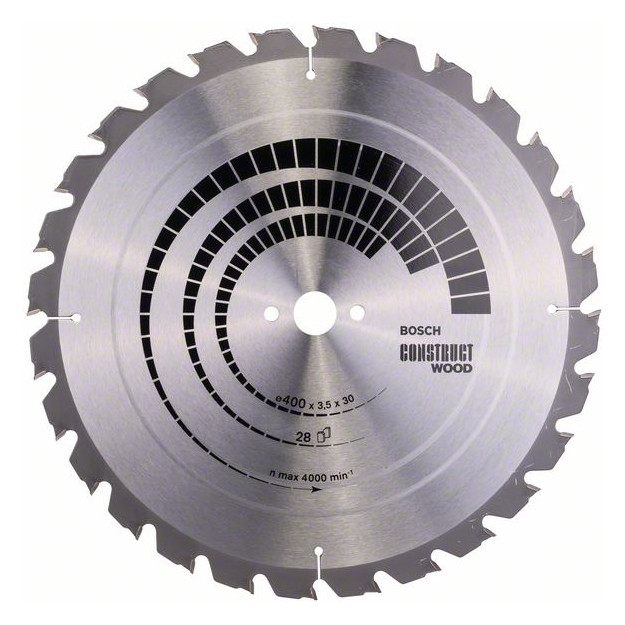 Bild HM-Kreissägeblatt Nagelf. 400x3,5/2,5x30 28Z HB Bos VE à 1 Stück Construct Wood - BOSCH-0