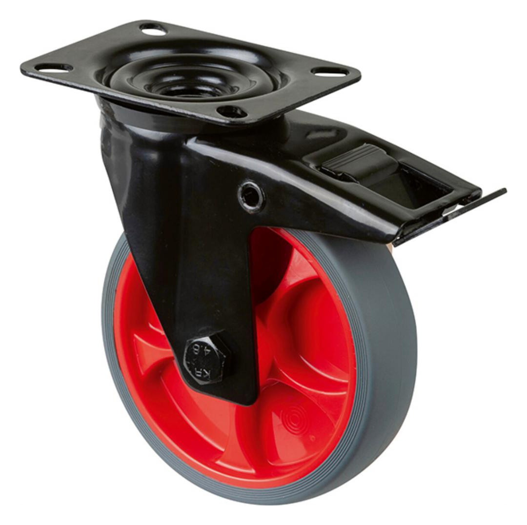 Bild Lenkrolle L820.B44.126.03 mit Platte,Ø 1 25 B 32mm,120kg TPR - n.a.-0