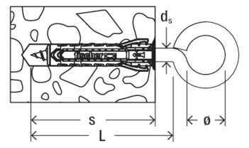 Bild Ösenschraube GS 8 x 80 Stahl,zn,Augen-Ø:22mm,Schaftlänge: 80mm - fischer-3