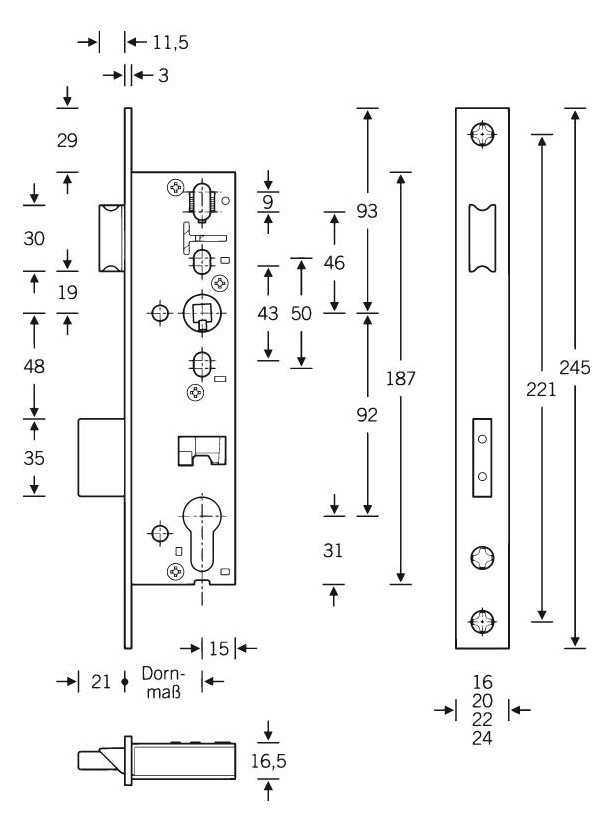 Bild RR 02 PZW FK 24/30-92-08 kantig EST 001, 21mm - SSF-1