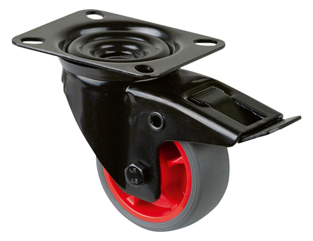 Bild Lenkrolle L820.B44.081.03 mit Platte,Ø 8 0 B 32mm,100kg TPR - n.a.-0