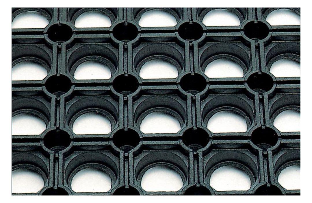 Bild Wabenmatte leichte Ausführung SBR/NR, schwarz, offene Decke, 16mm, 1000x9330mm - Neutral-0