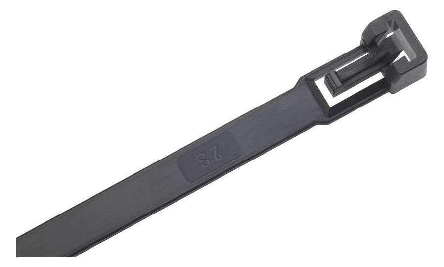 Bild Kabelbinder Nylon schwarz 280x7,5mm a100 Stück lösbar SapiSelco - S SAPISELCO-0
