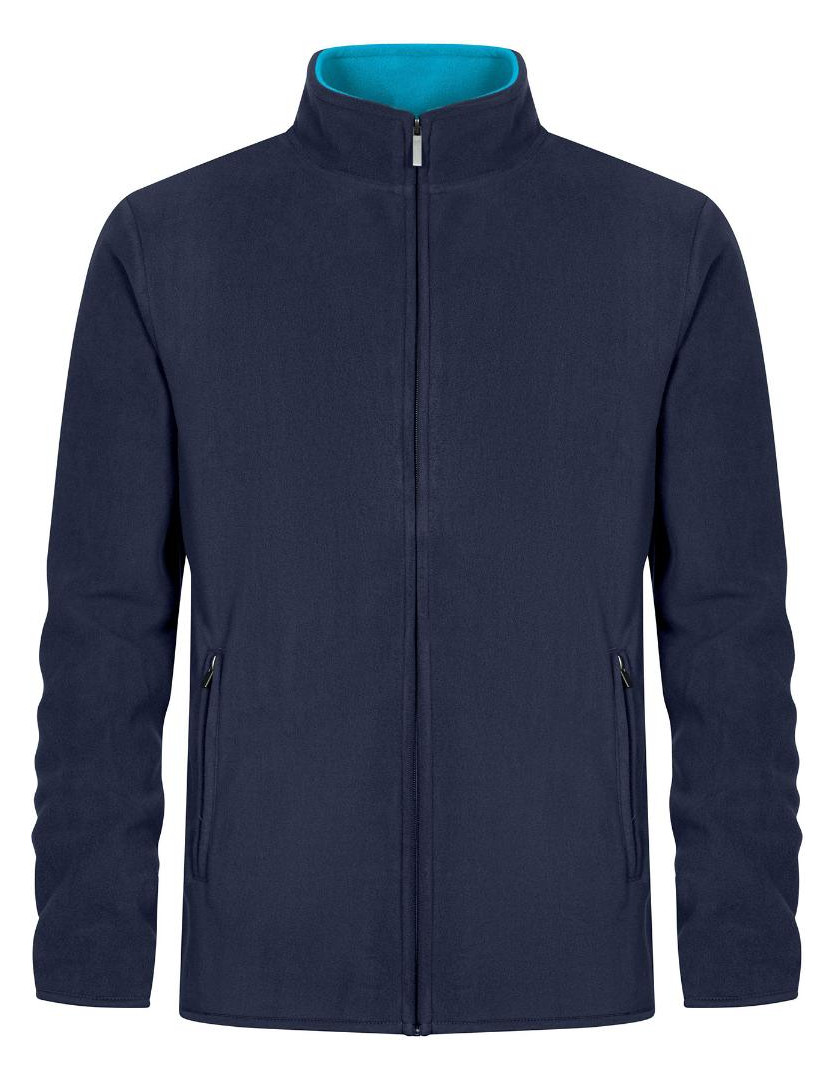 Bild Fleecejacke, navy-aqua, Gr. 3XL - Promodoro-0