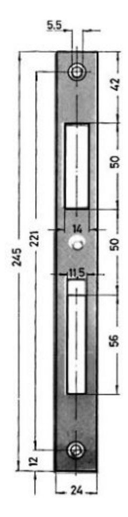 Bild Schliessblech Nr 0129-03- 24/245X24X2 mm verz KFV-0