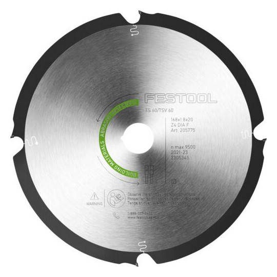 Bild Diamant-Kreissägeblatt DIA 168x1,8x20 F4 ABRASIVE MATERIALS - Festool-1