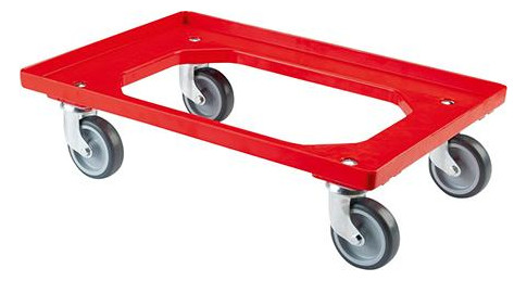 Bild Allzweckrollersammler T.-ROLLER mit Plat te, TK 250kg TPR, rot - BS ROLLEN-0
