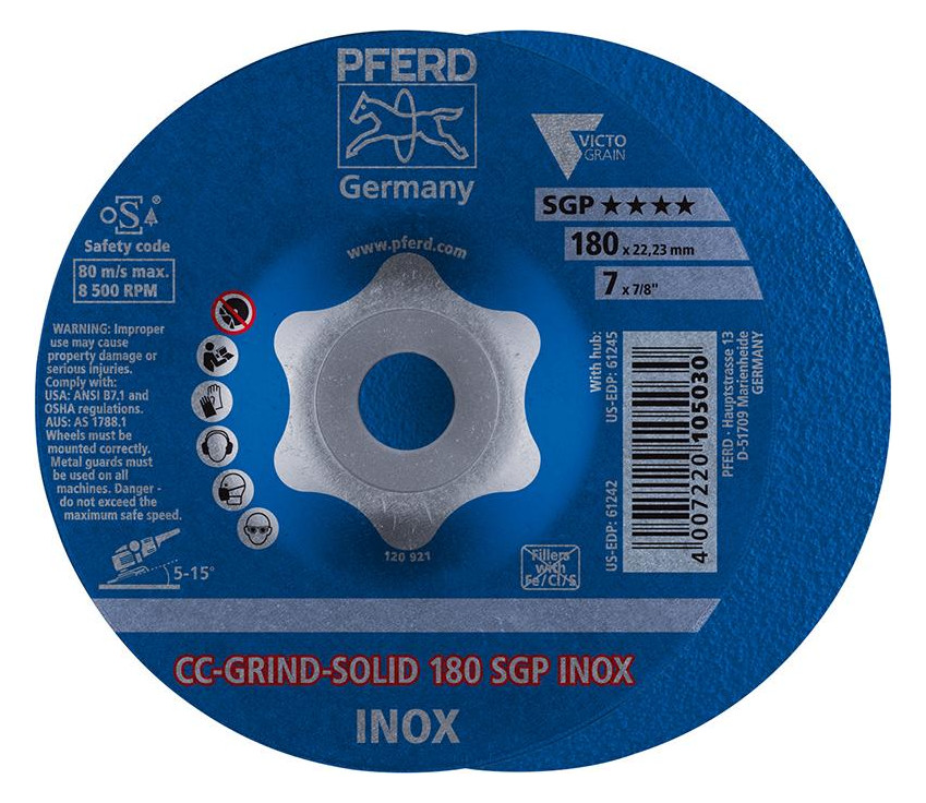 Bild Schleifscheibe CC-Grind Solid SGP INOX 1 80mm PFERD-0